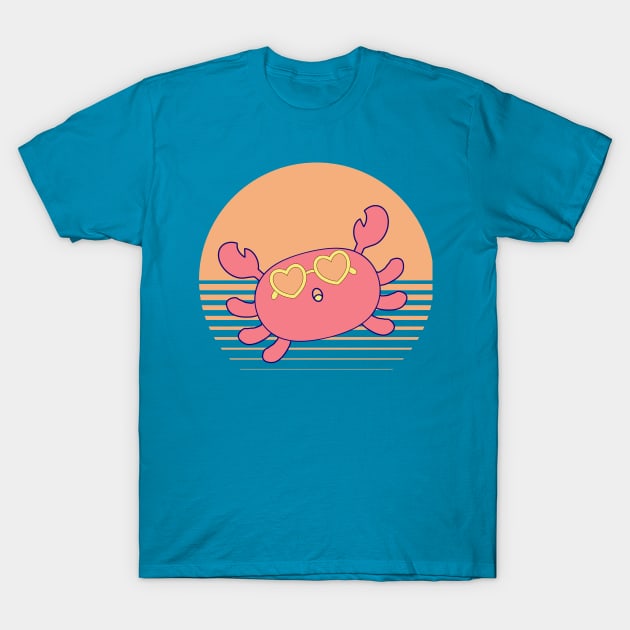 Oh Crab in the Sun - Kawaii Cute, Funny Pun Summer Gift, Oh Crap T-Shirt by vystudio